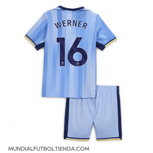 Camiseta Tottenham Hotspur Timo Werner #16 Segunda Equipación Replica 2024-25 para niños mangas cortas (+ Pantalones cortos)